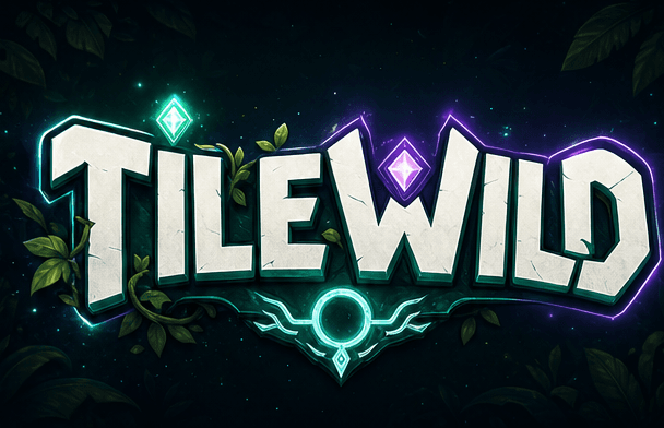 TileWild stone-and-neon logo.